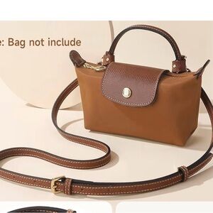 Brown bag strap kit to convert Longchamp pouch! *strap only*